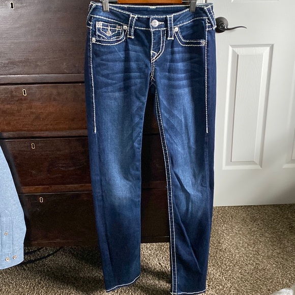 Straight Jeans True Religion Thick Black Jeans True Religion Women